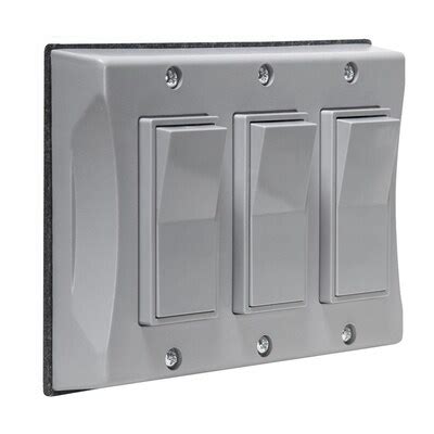 3 gang rectangle metal electrical box cover|3 gang weatherproof switch cover.